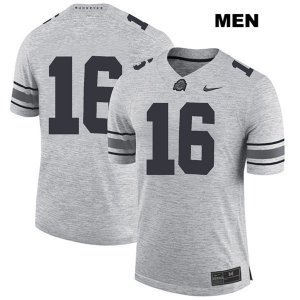 Men's NCAA Ohio State Buckeyes Cameron Brown #16 College Stitched No Name Authentic Nike Gray Football Jersey ZG20Q50JM